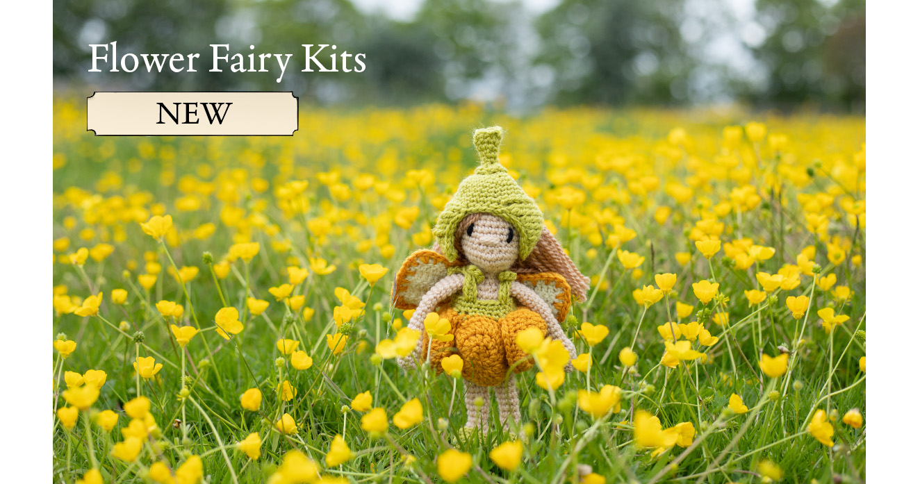Fairies flower crochet kits toft fairy tales buttercup
